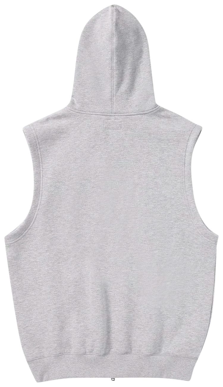 thisisneverthat Sleeveless Zip Hoodie Heather Grey