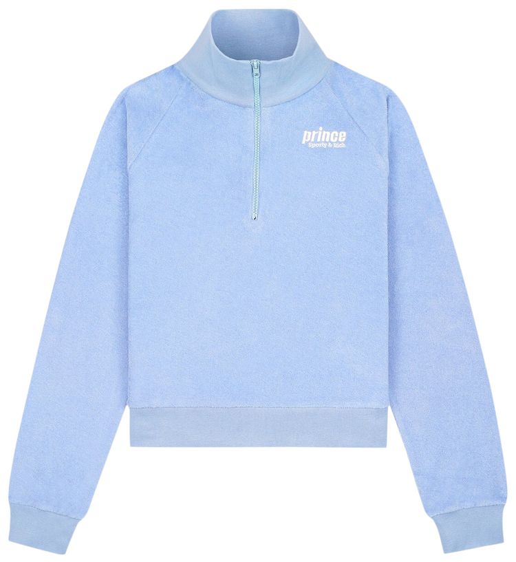 Sporty  Rich x Prince Sporty Quarter Zip BlueWhite