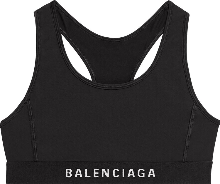 Buy Balenciaga Athletic Sporty Bra 'Black/White' - 744197 4C3B2