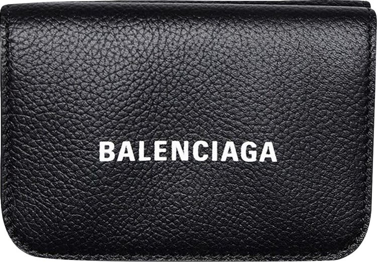 Balenciaga Leather Folding Wallets 'Black/White'