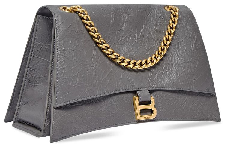 Balenciaga Medium Crush Chain Bag Dark Grey