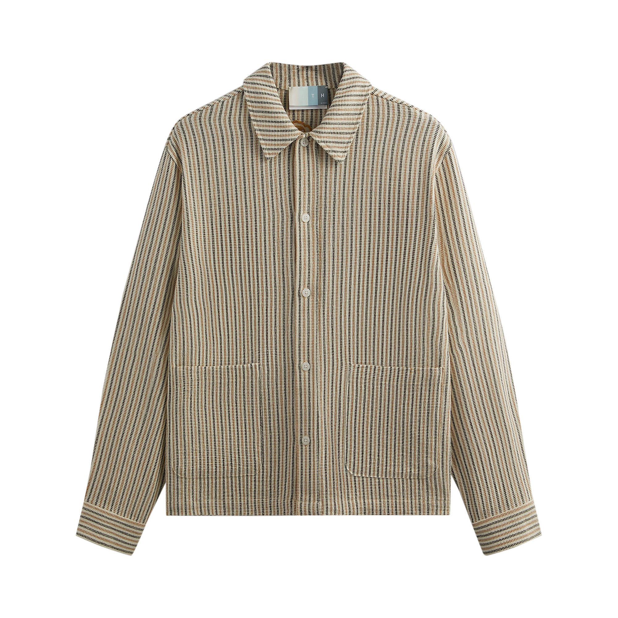 KithMulti Stripe Boxy Collared Overshirt-