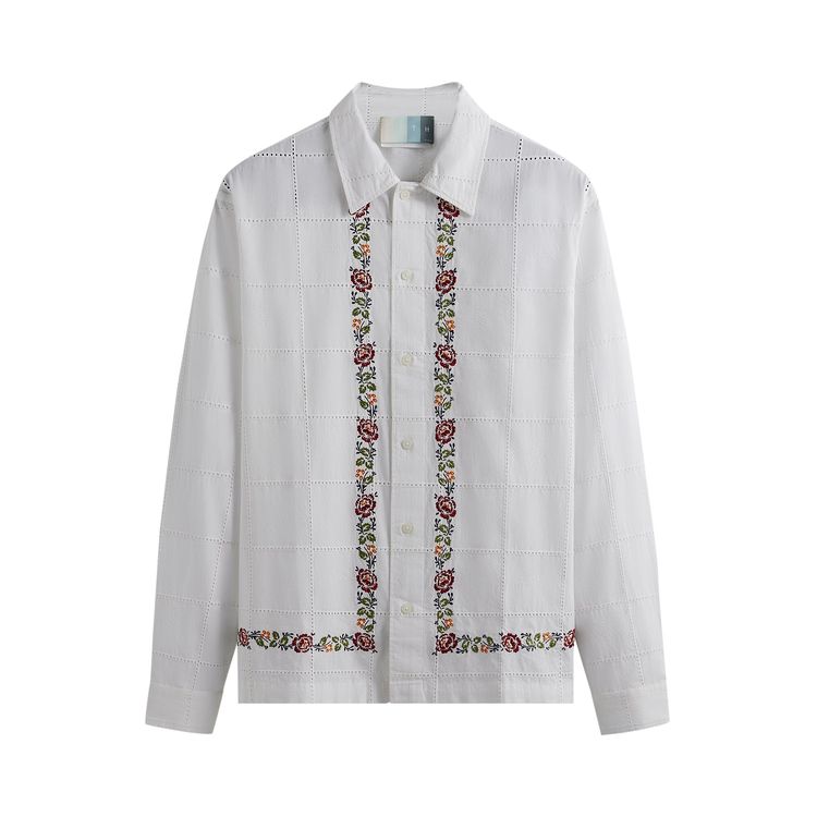 Kith Windowpane Eyelet Ainslie Buttondown White