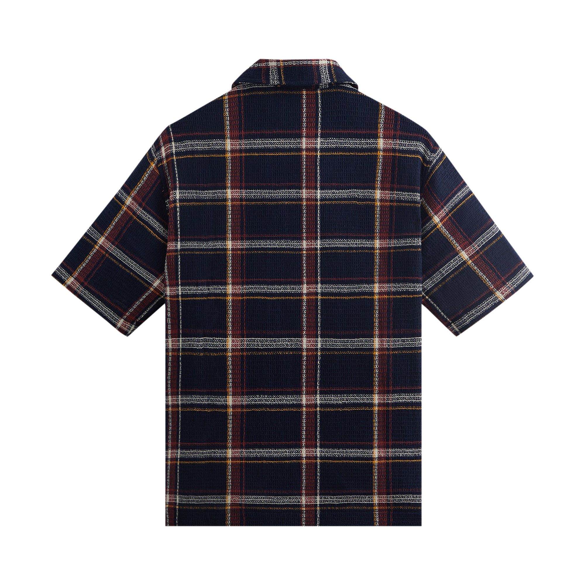 Buy Kith Shadow Plaid Boxy Collared Overshirt 'Nocturnal