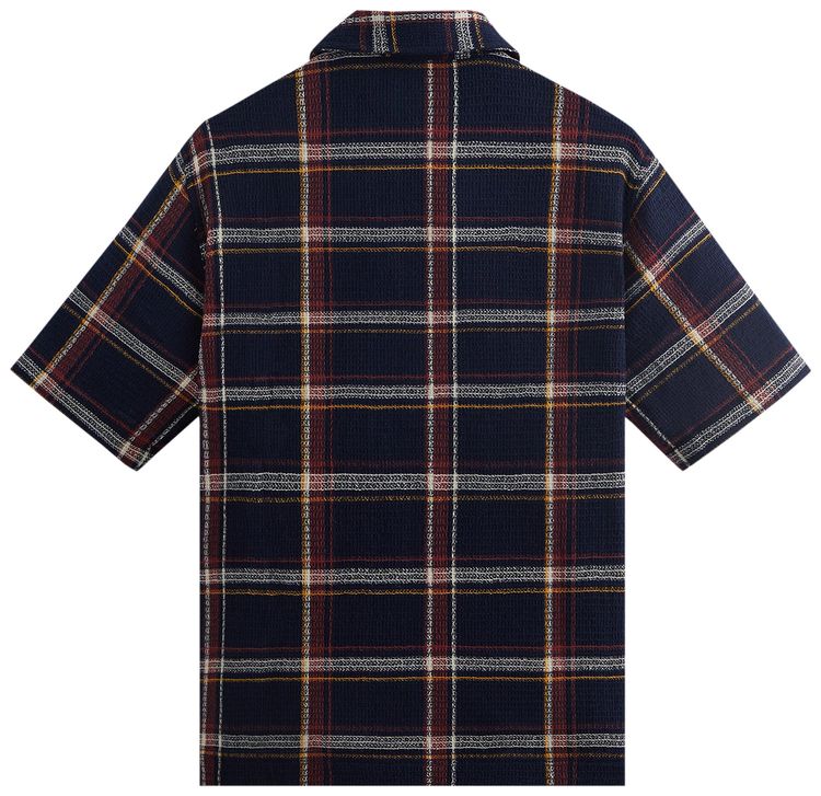 Kith Shadow Plaid Boxy Collared Overshirt Nocturnal