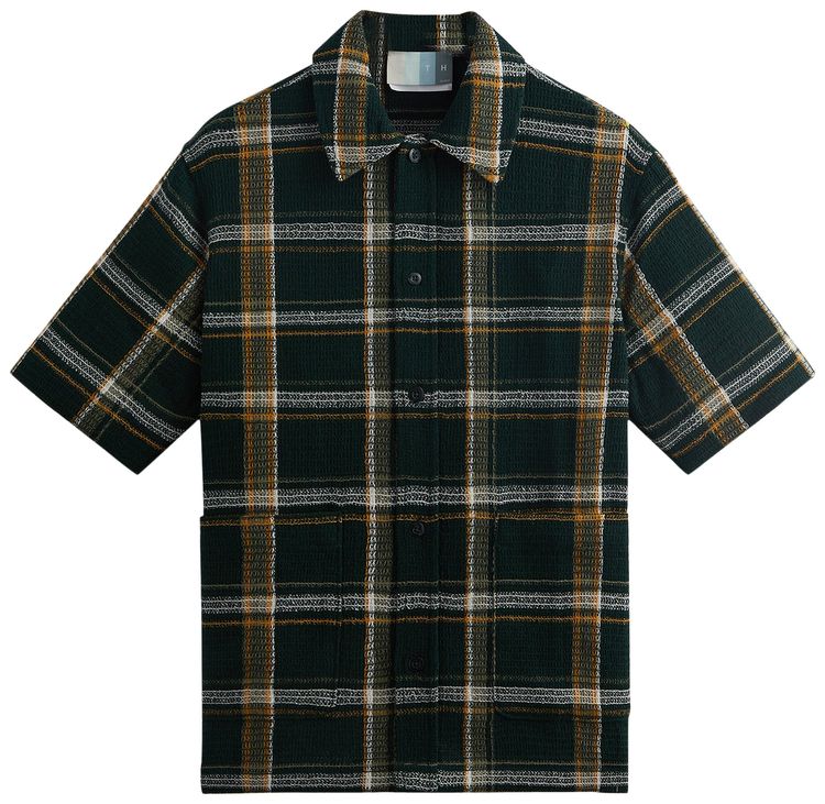 Kith Shadow Plaid Boxy Collared Overshirt Stadium