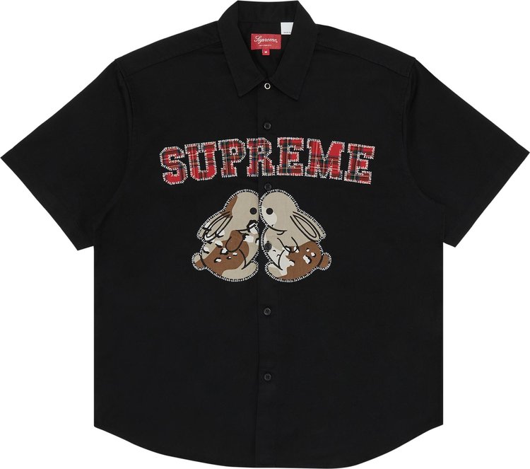 Supreme Bunnies Short-Sleeve Work Shirt 'Black'