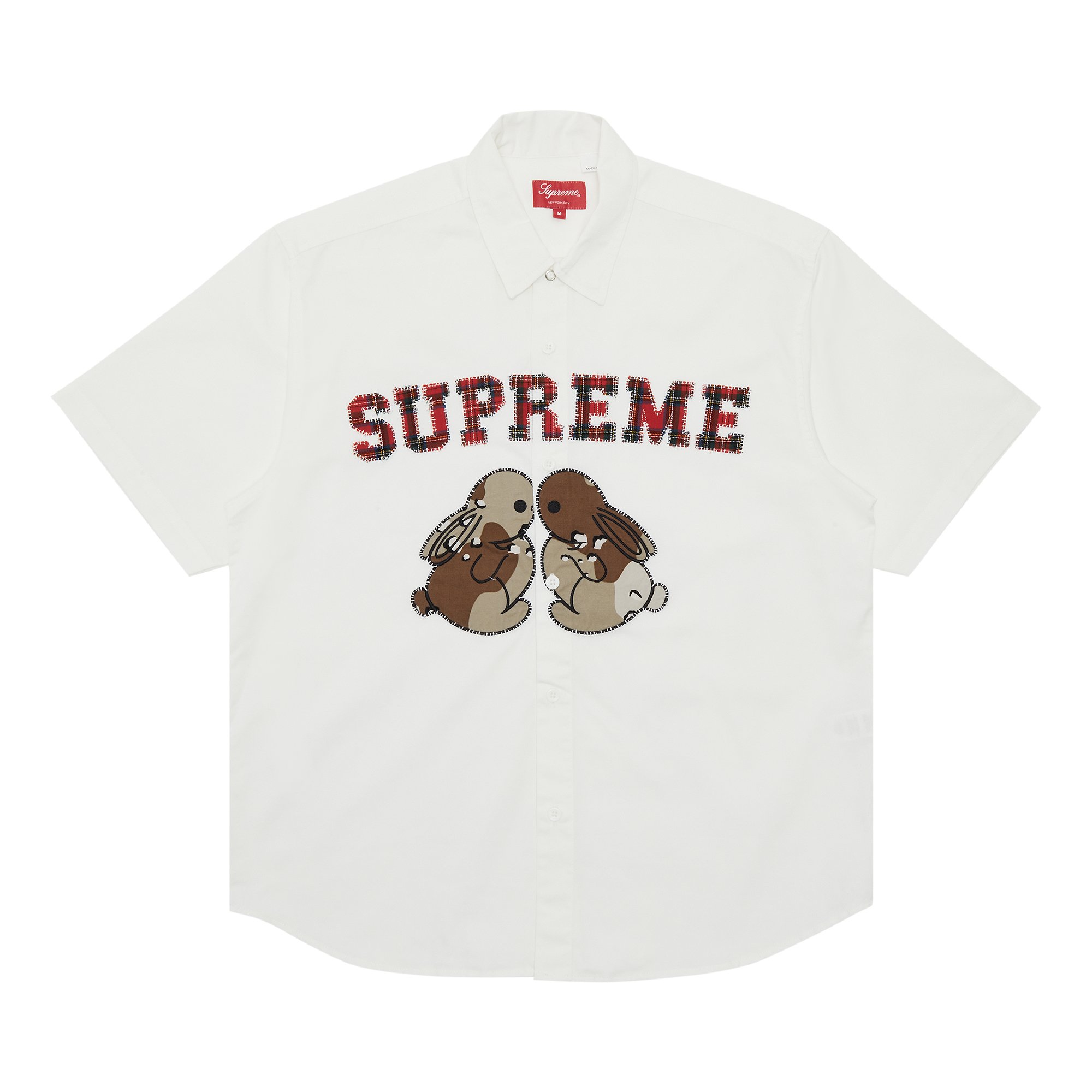 Buy Supreme Bunnies Short-Sleeve Work Shirt 'White' - SS23S42