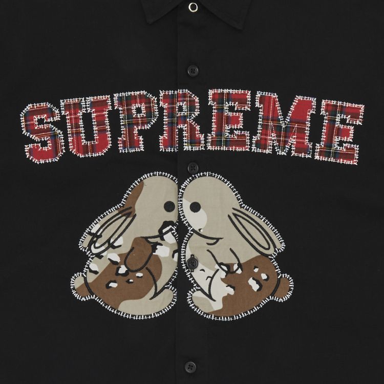 Supreme Bunnies Short Sleeve Work Shirt Black