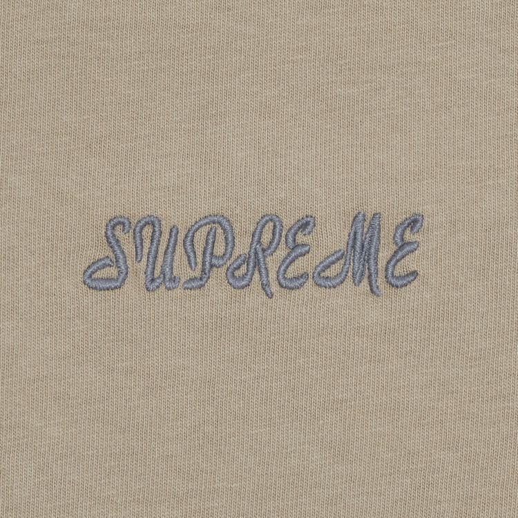 Supreme Washed Script Short Sleeve Top Tan