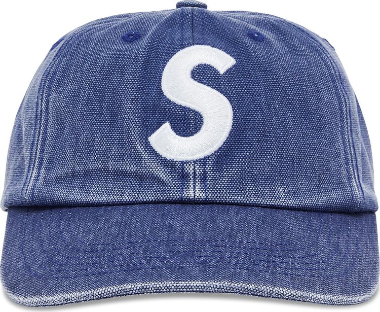 Supreme Pigment Canvas S Logo 6 Panel Navy