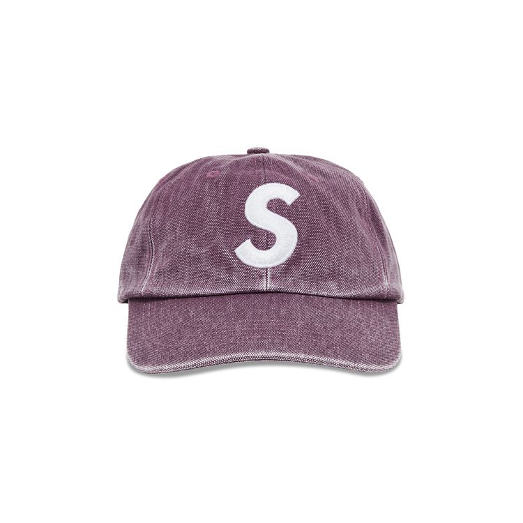 Supreme Pigment Canvas S Logo 6 Panel Plum