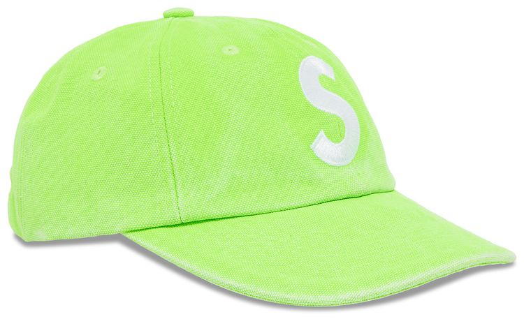 Supreme Pigment Canvas S Logo 6 Panel Lime