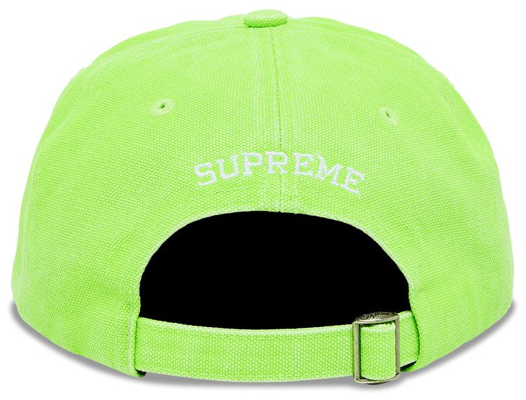 Supreme Pigment Canvas S Logo 6 Panel Lime