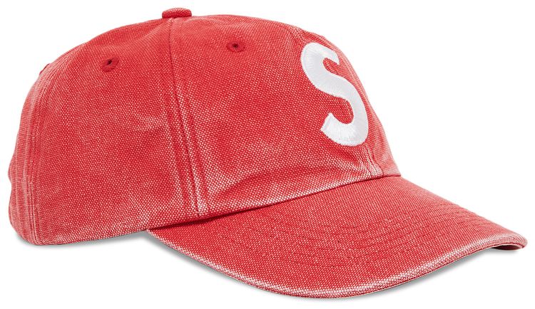 Supreme Pigment Canvas S Logo 6 Panel Red