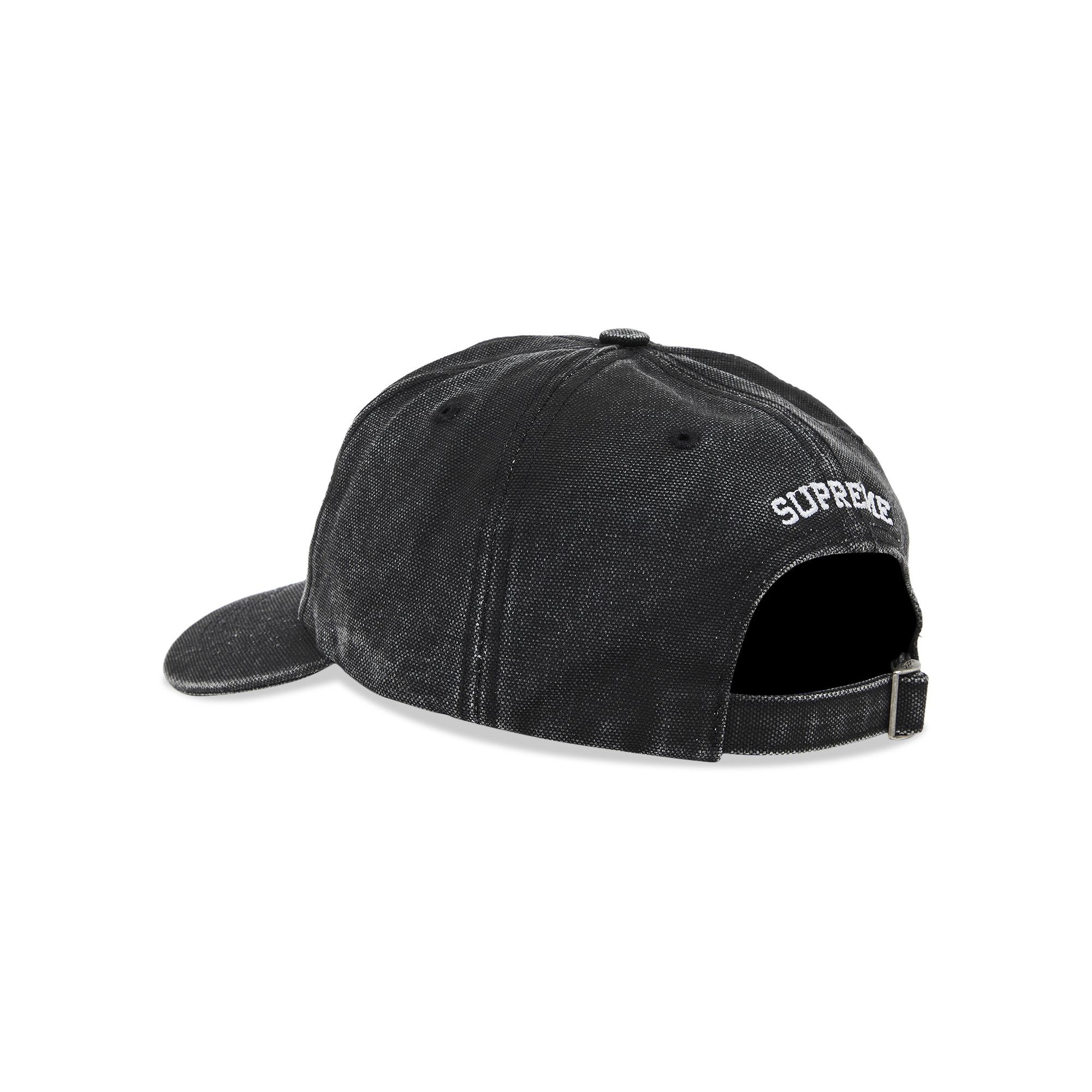 流行 6-Panel Logo S Canvas Pigment Supreme Buy 'Black' SS23H117 - 帽子