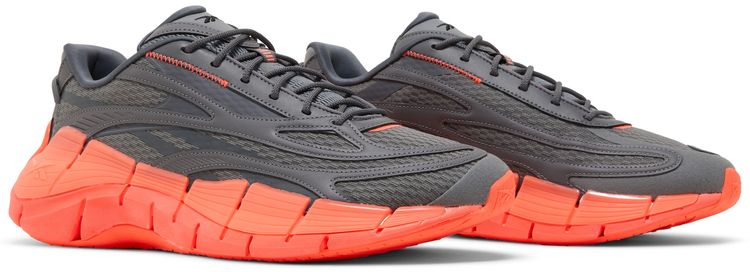 Reebok Zig Kinetica 25 Grey Orange Flare