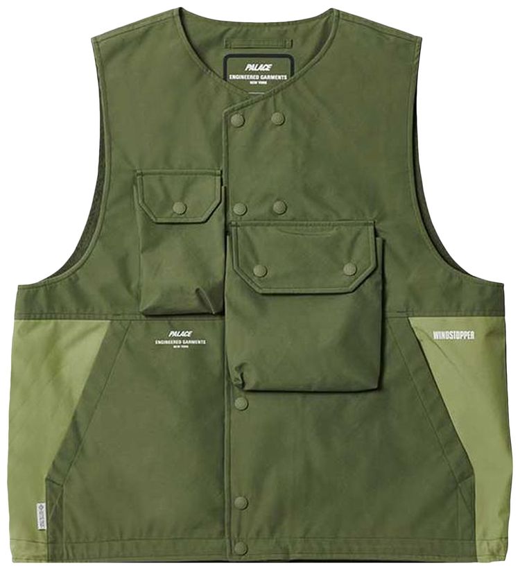 Palace x Engineered Garments GORE TEX Infinium Cover Vest Olive
