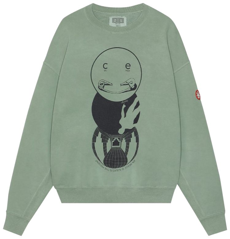 Cav Empt Overdye Md In The Present Crewneck Green