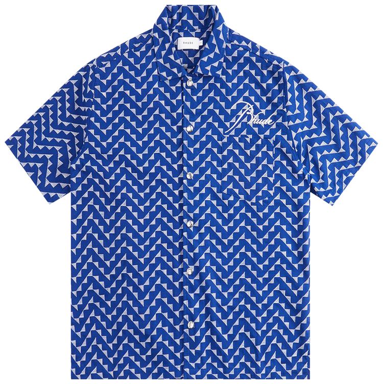 Rhude Beachfront Button Down Shirt Navy