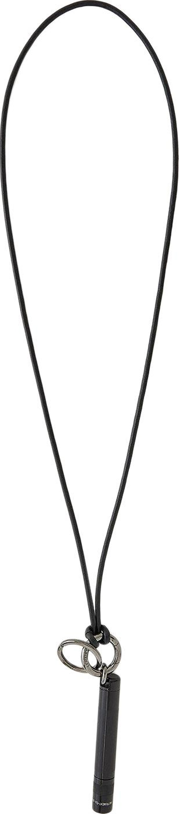 Buy Lemaire Maglite Leather Necklace 'Black' - AC1036 LO023 001 | GOAT