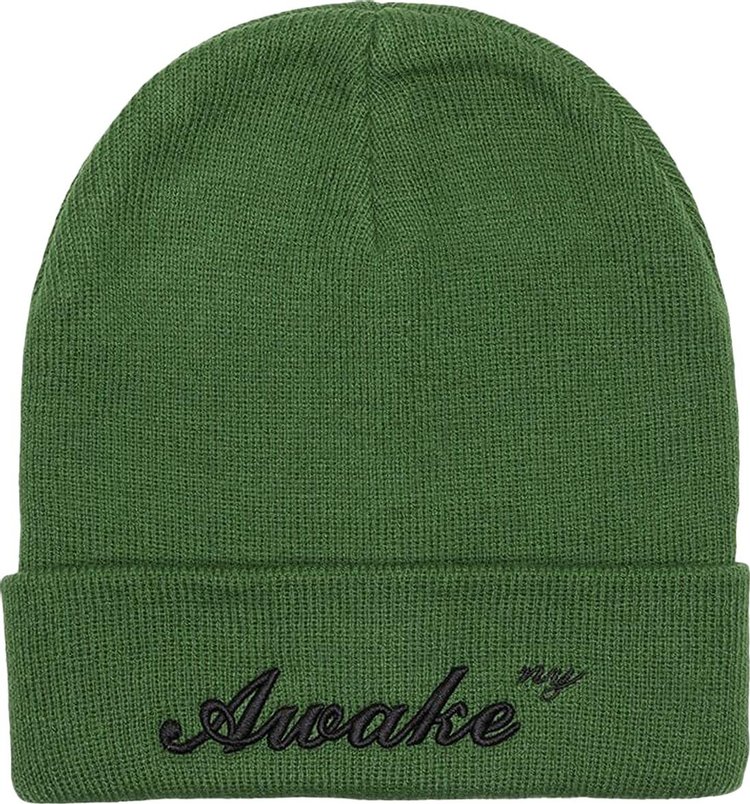 Awake NY Script Logo Beanie 'Dark Green'