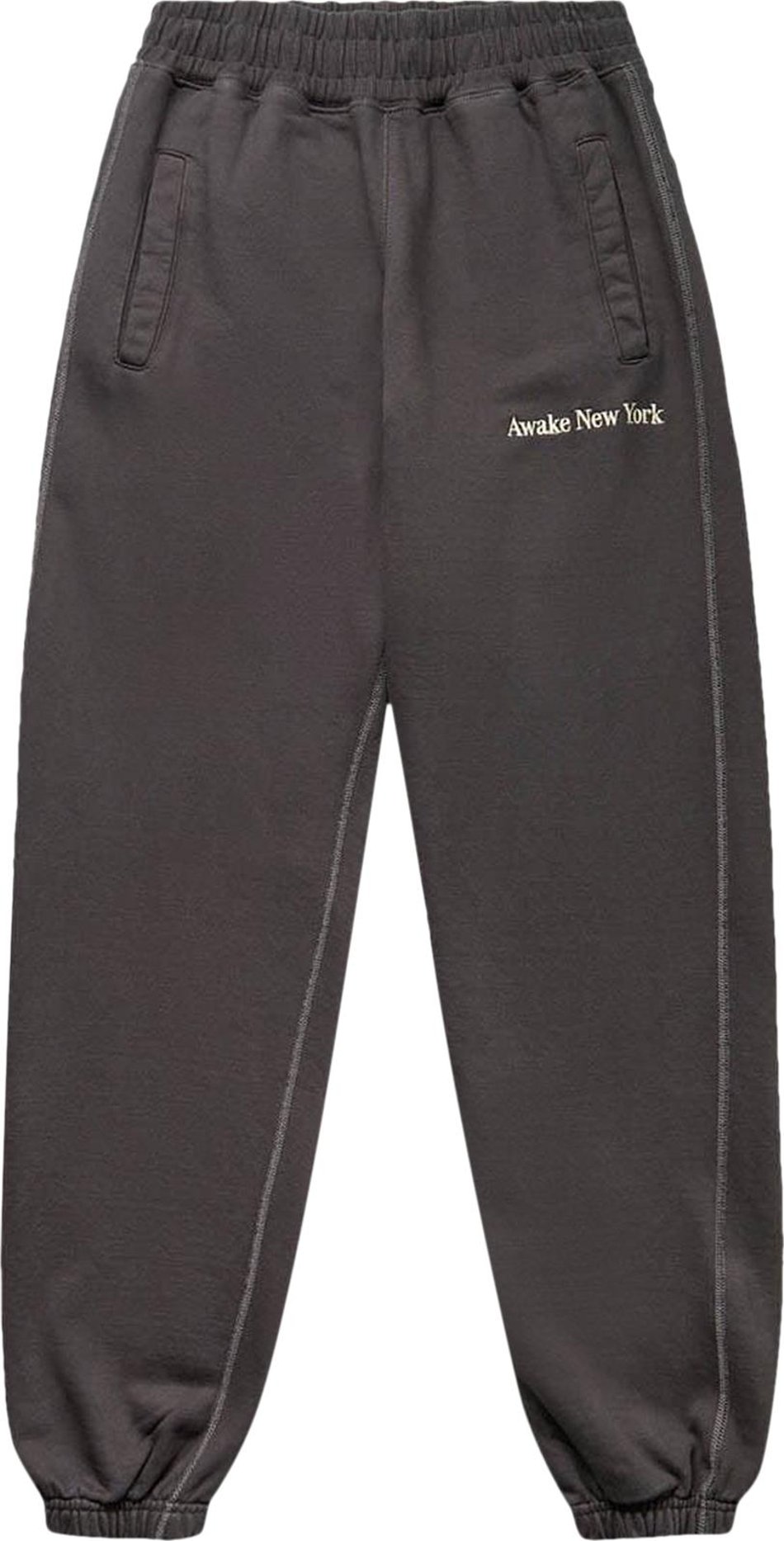 Buy Awake NY Pigment Dyed Embroidered Sweatpant 'Black' - AWK FW22 ...