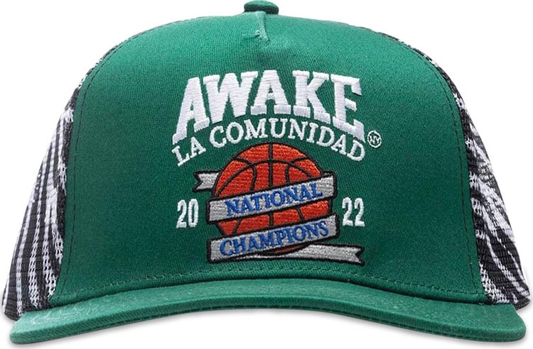 Awake NY National Champions Trucker Hat Green