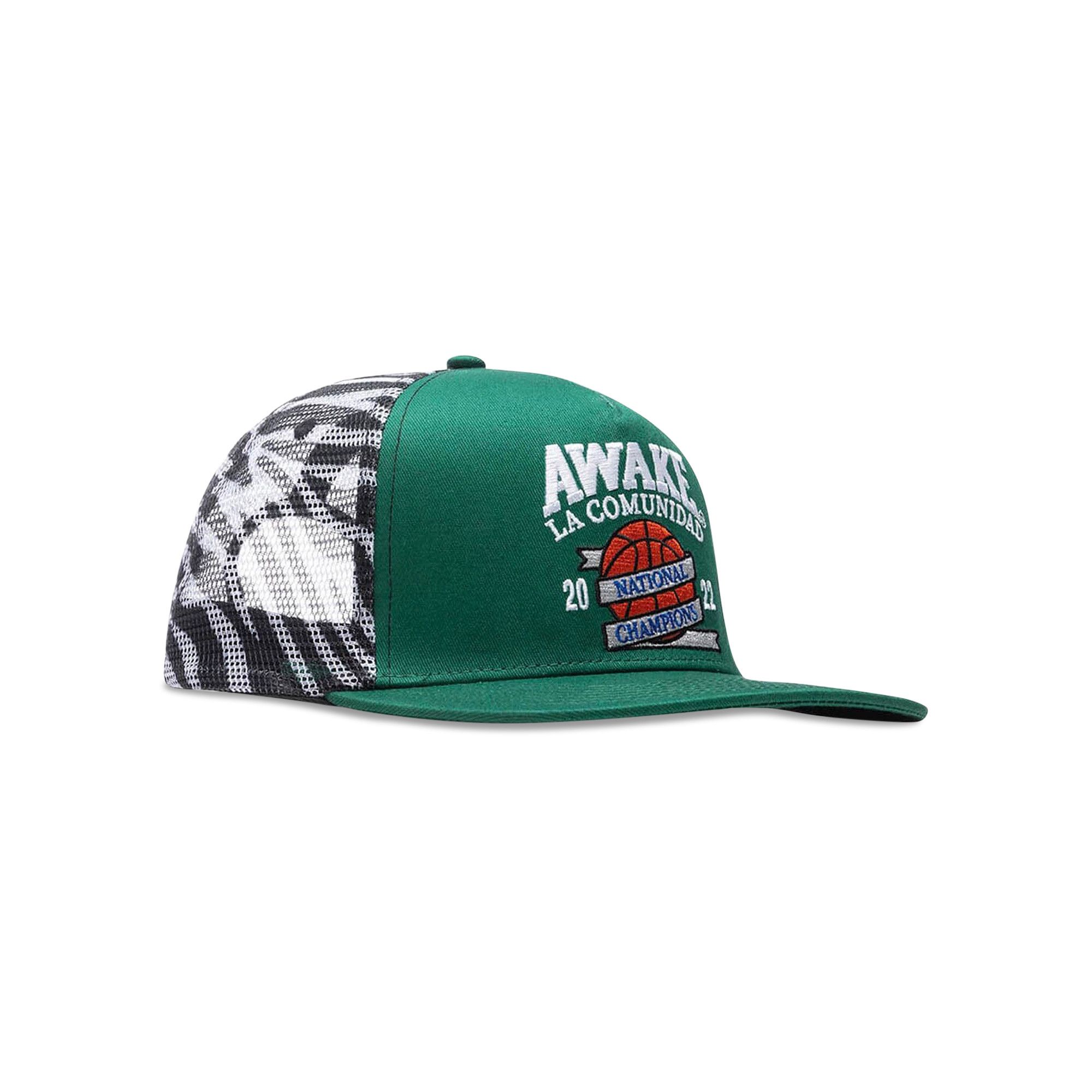 Buy Awake NY National Champions Trucker Hat 'Green' - AWK SP22