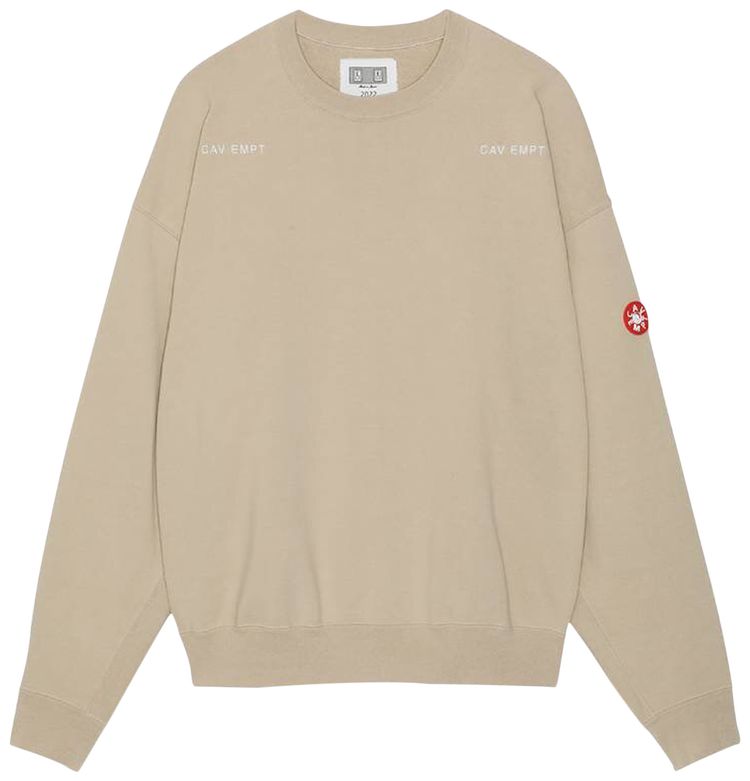 Cav Empt Solid Crewneck Beige
