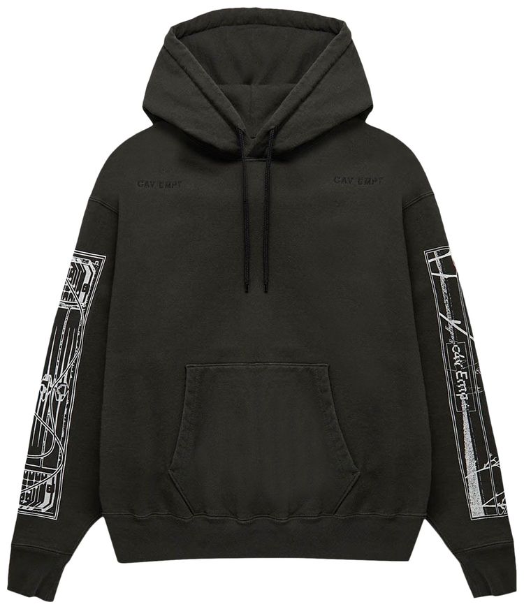 Cav Empt Washed Fradulence Hoodie Black