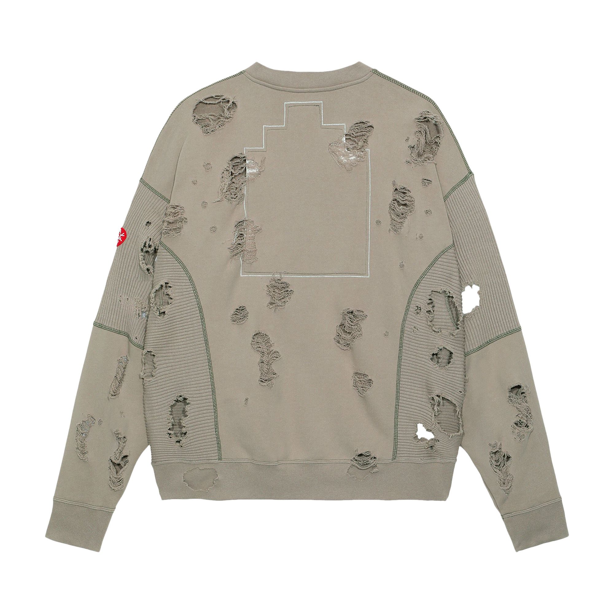 某メーカー Buy Cav 'Grey Sweat Zip Cut Rib Wide Plague Empt トップス