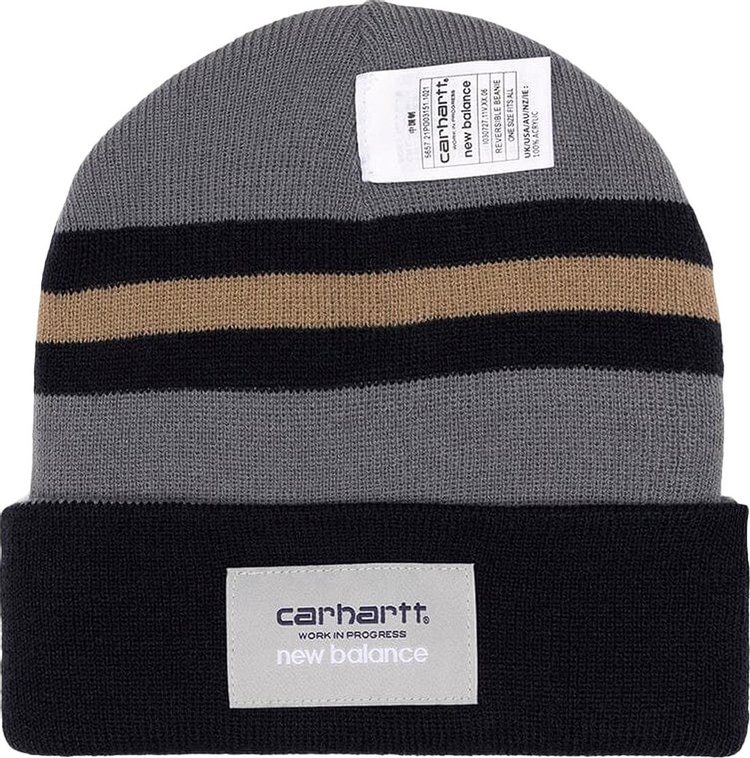 Carhartt WIP x New Balance Sculpture Centre Reversible Beanie ShiverDark Navy