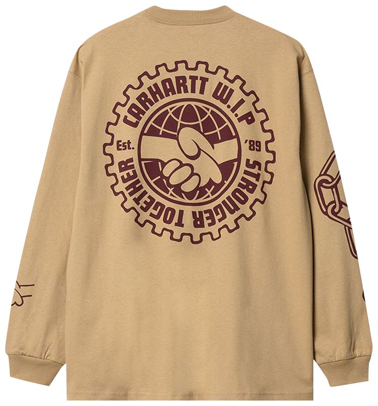 Carhartt WIP Long Sleeve Stronger T Shirt Dusty Hamilton BrownCorvina