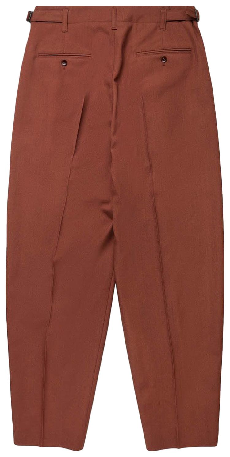Lemaire Pleated Tapered Pants Chocolate Fondant