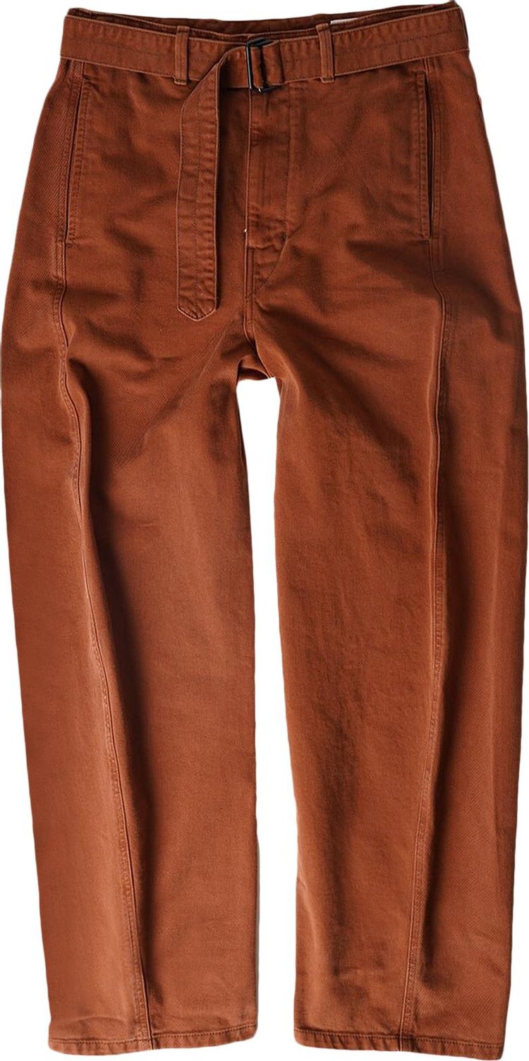Buy Lemaire Twisted Belted Pants 'Brick Brown' - PA326 LD1001 BR456
