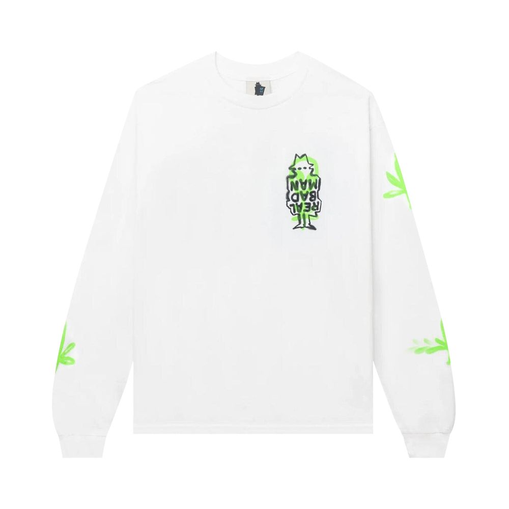 Buy Real Bad Man Free The Weed Long Sleeve Tee White RBM09031 WHIT buy-real-bad-man-free-the-weed-long-sleeve-tee-white-rbm09031-whit