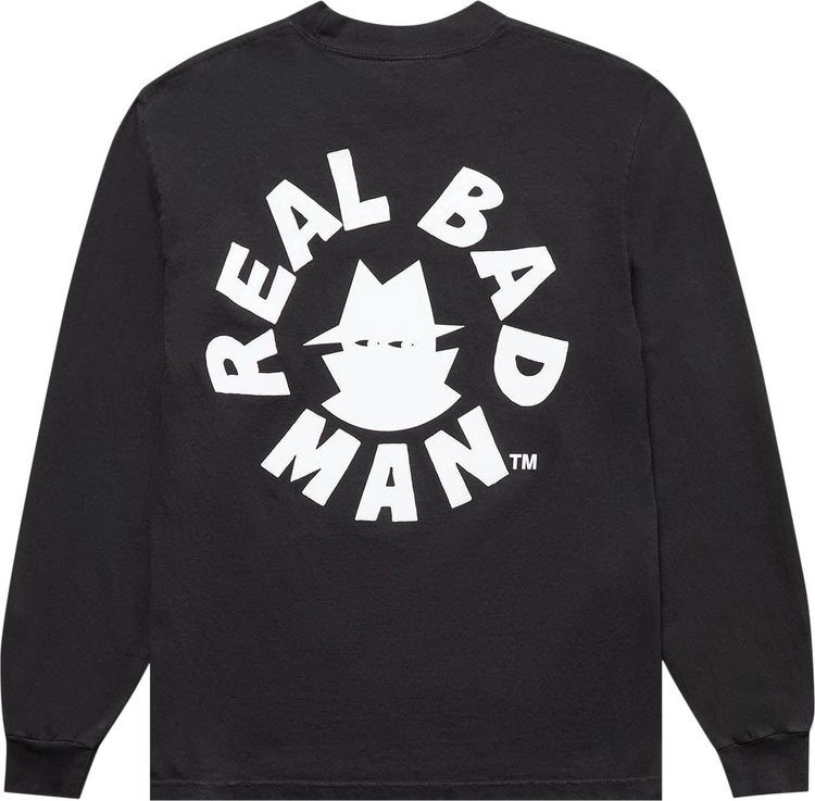 Real Bad Man Circle Long Sleeve Tee Black