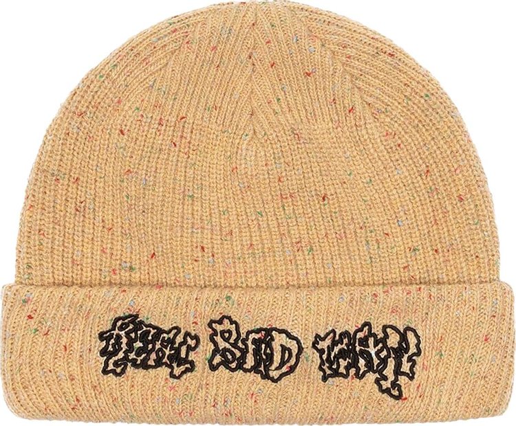 Real Bad Man Wild Record Knit Beanie 'Light Brown'