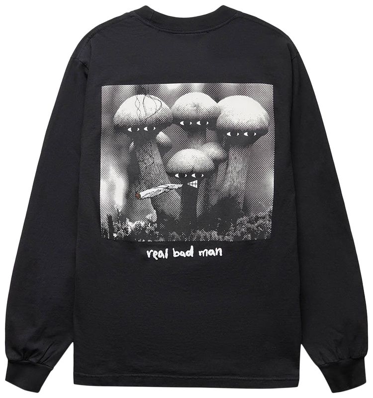 Real Bad Man Shroomergang Long Sleeve Tee Black