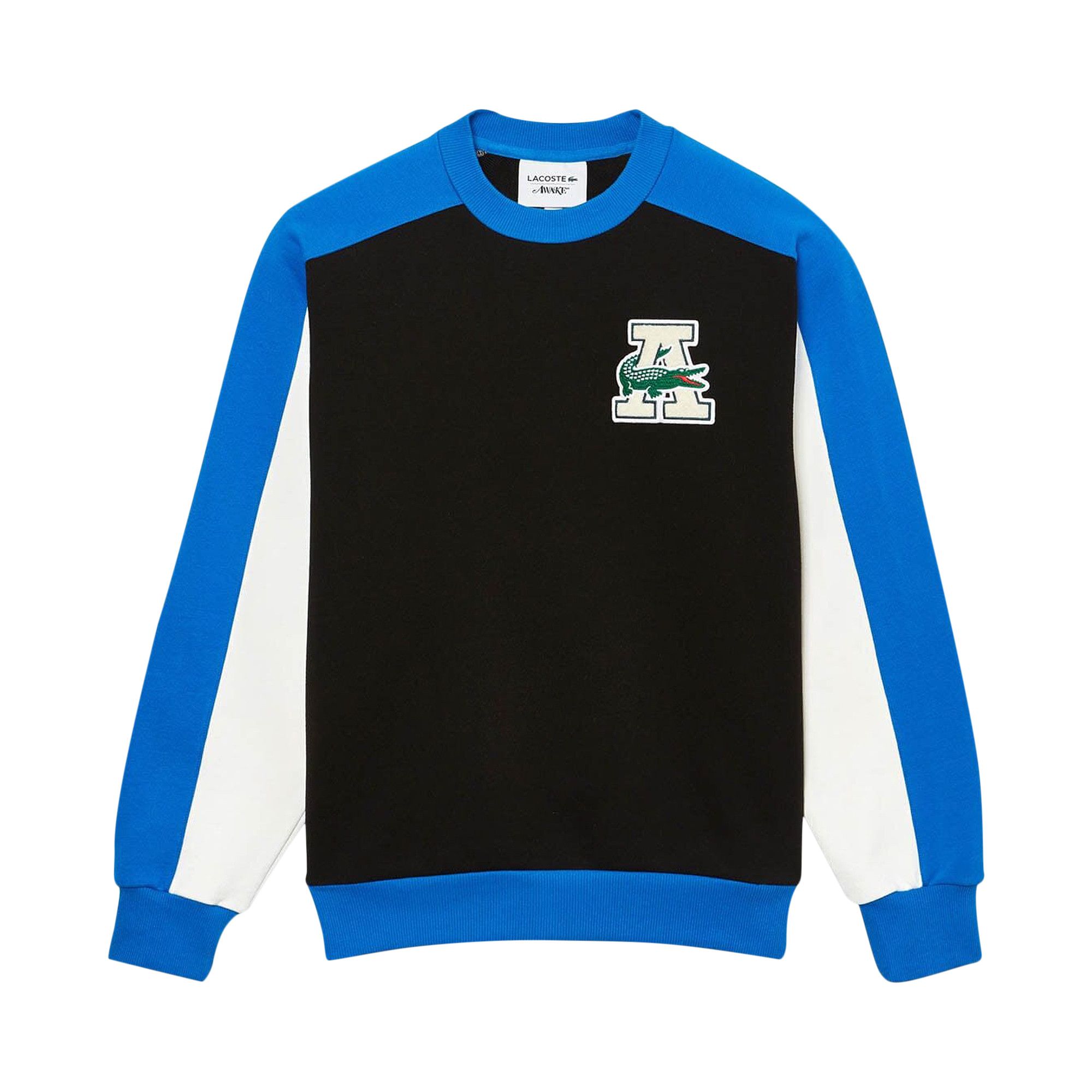 Buy Awake NY x Lacoste Badge Color Block Sweatshirt Blue
