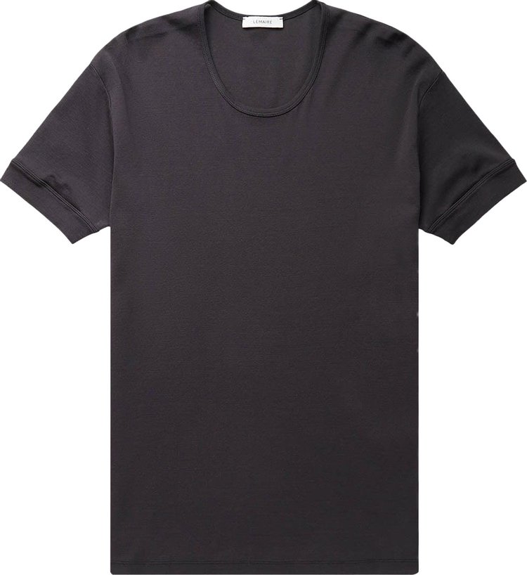 Lemaire Ribbed T Shirt 'Squid Ink'
