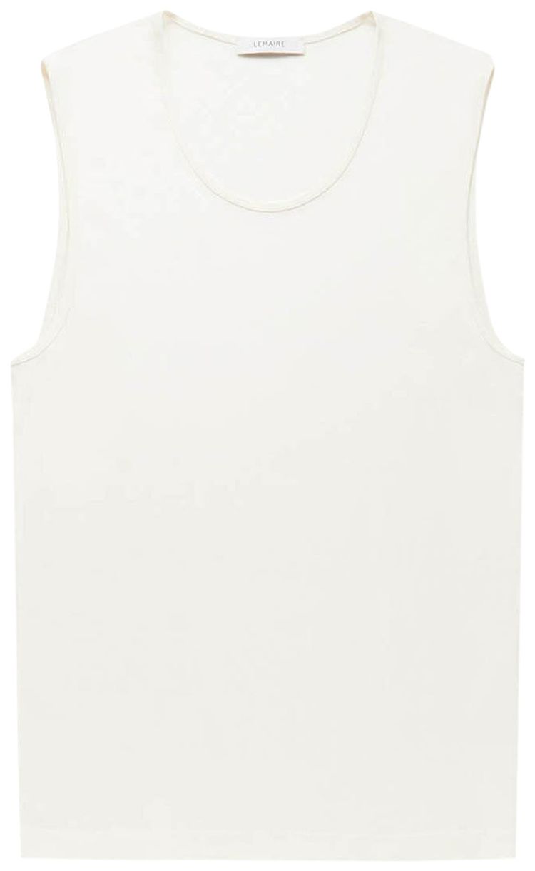 Lemaire Ribbed Tank Top Light Cream