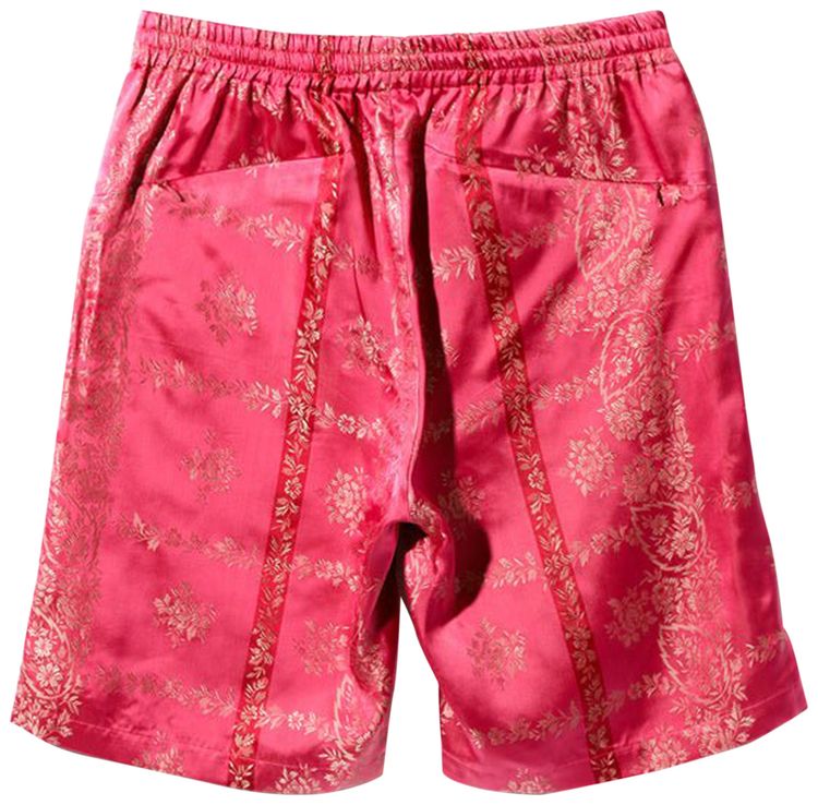 Needles Cupra Sateen Flower Basketball Shorts Pink