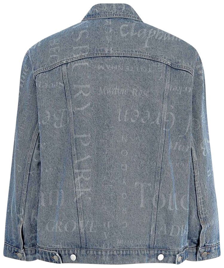 Martine Rose Oversized Denim Jacket Blue