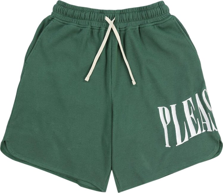 Pleasures Twitch Waffle Knit Shorts 'Green'