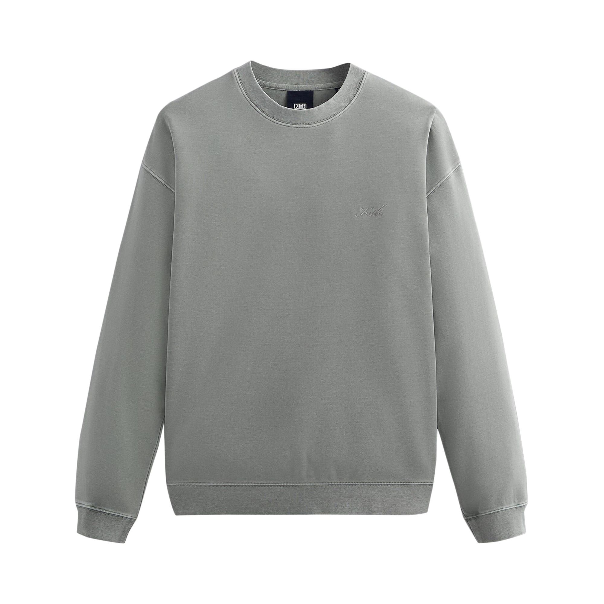 Buy Kith Crystal Wash Interlock Vintage Crewneck Haze