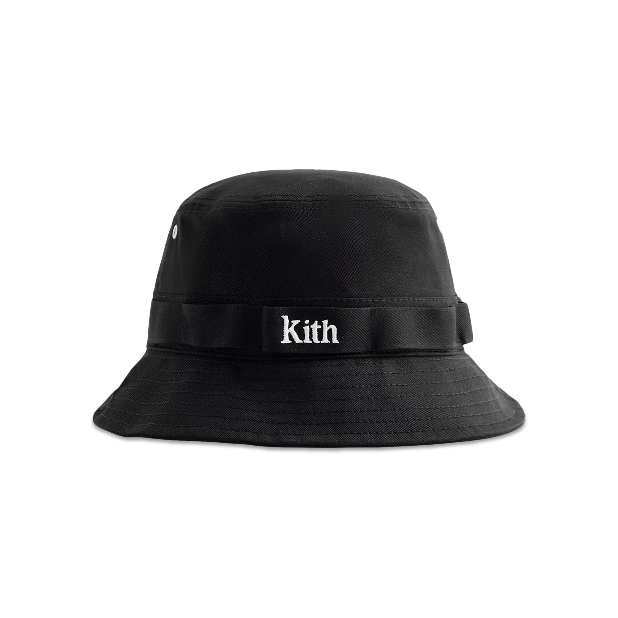 Buy Kith Multi-Loop Serif Bucket Hat 'Black' - KHM050317 001 | GOAT