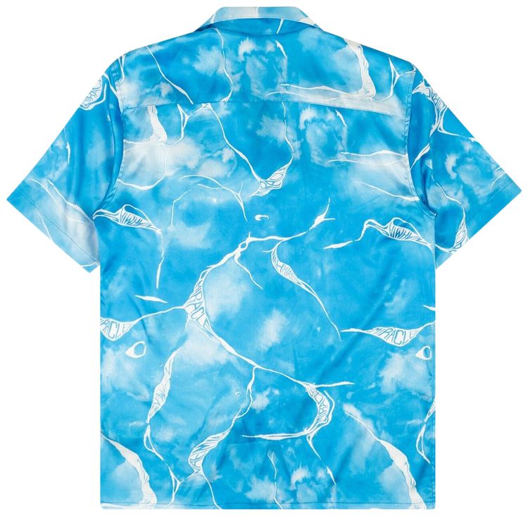 Nahmias Miracle Tie Dye Silk Button Down Shirt Blue