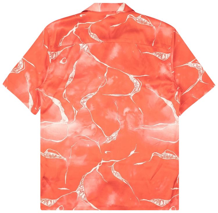 Nahmias Miracle Tie Dye Silk Button Down Shirt Red